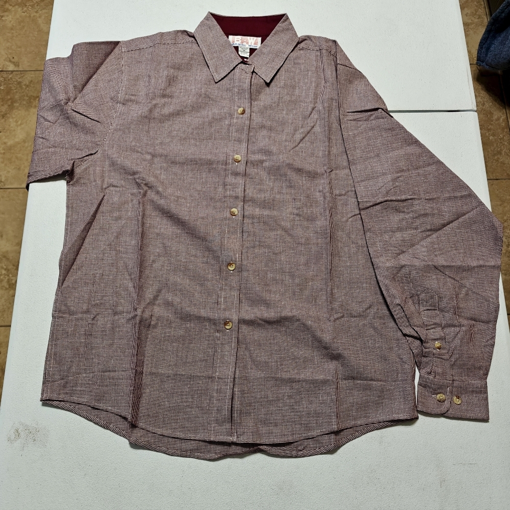 New BAW Women's Long Sleeve  Woven Blouses size M